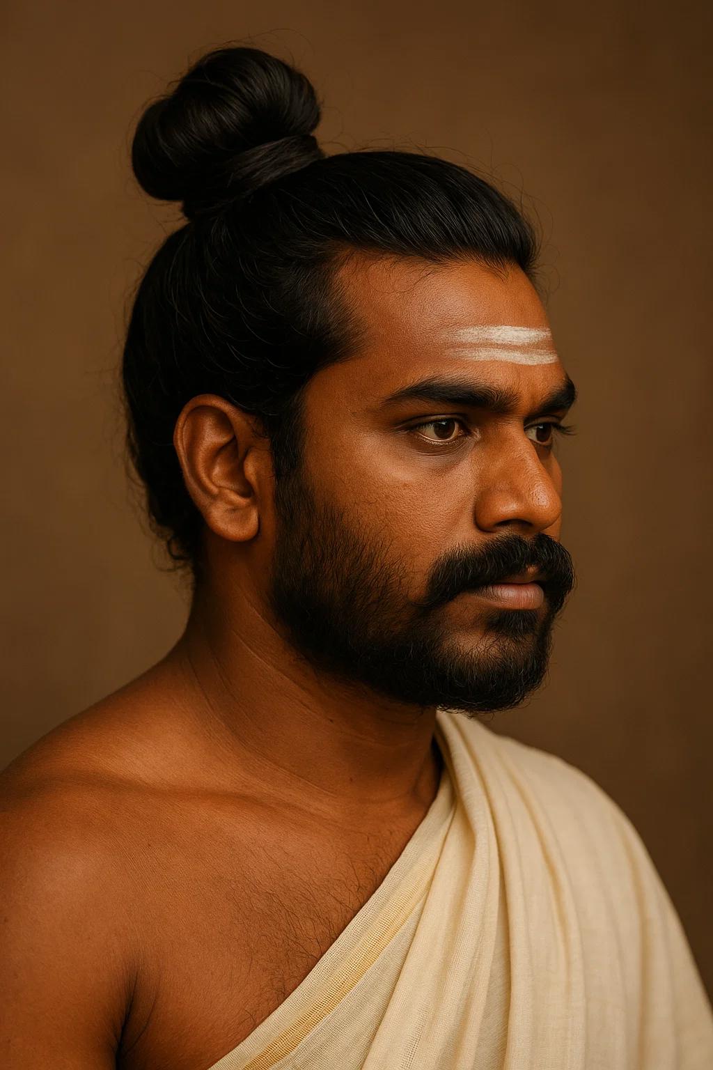 عکس South Indian Top Knot (گره موی بالای سر به سبک جنوب هند) مدل مو 